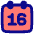 Date 16 Calendar Icon from Plump Pop Set