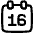 Date 16 Calendar Icon from Plump Line Set