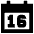 Date 16 Calendar Icon from Sharp Remix Set