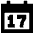 Date 17 Calendar Icon from Sharp Remix Set