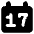Date 17 Calendar Icon from Core Solid Set