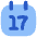 Date 17 Calendar Icon from Flex Flat Set