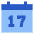 Date 17 Calendar Icon from Sharp Flat Set
