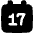 Date 17 Calendar Icon from Plump Solid Set