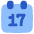 Date 17 Calendar Icon from Plump Flat Set