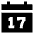 Date 17 Calendar Icon from Sharp Solid Set