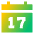 Date 17 Calendar Icon from Sharp Gradient Set