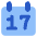 Date 17 Calendar Icon from Core Flat Set