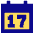 Date 17 Calendar Icon from Sharp Pop Set