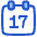 Date 17 Calendar Icon from Plump Duo Set