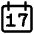 Date 17 Calendar Icon from Core Line Set