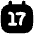 Date 17 Calendar Icon from Flex Solid Set