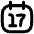Date 17 Calendar Icon from Flex Remix Set