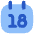 Date 18 Calendar Icon from Flex Flat Set