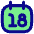 Date 18 Calendar Icon from Flex Pop Set