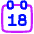 Date 18 Calendar Icon from Plump Neon Set