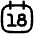 Date 18 Calendar Icon from Flex Line Set