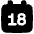 Date 18 Calendar Icon from Plump Solid Set