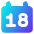 Date 18 Calendar Icon from Core Gradient Set
