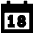 Date 18 Calendar Icon from Sharp Remix Set