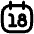 Date 18 Calendar Icon from Flex Remix Set