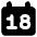 Date 18 Calendar Icon from Core Solid Set