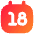 Date 18 Calendar Icon from Flex Gradient Set