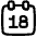 Date 18 Calendar Icon from Plump Line Set