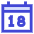 Date 18 Calendar Icon from Sharp Duo Set