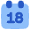 Date 18 Calendar Icon from Plump Flat Set