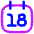 Date 18 Calendar Icon from Flex Neon Set