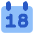 Date 18 Calendar Icon from Core Flat Set