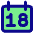 Date 18 Calendar Icon from Core Pop Set