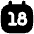 Date 18 Calendar Icon from Flex Solid Set