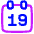 Date 19 Calendar Icon from Plump Neon Set