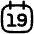 Date 19 Calendar Icon from Flex Line Set