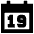 Date 19 Calendar Icon from Sharp Remix Set