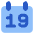 Date 19 Calendar Icon from Core Flat Set