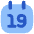 Date 19 Calendar Icon from Flex Flat Set