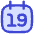 Date 19 Calendar Icon from Flex Duo Set