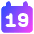 Date 19 Calendar Icon from Core Gradient Set