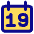 Date 19 Calendar Icon from Core Pop Set