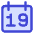 Date 19 Calendar Icon from Core Duo Set