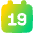 Date 19 Calendar Icon from Plump Gradient Set
