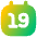 Date 19 Calendar Icon from Flex Gradient Set