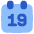Date 19 Calendar Icon from Plump Flat Set