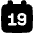 Date 19 Calendar Icon from Plump Solid Set