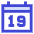 Date 19 Calendar Icon from Sharp Duo Set