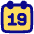 Date 19 Calendar Icon from Plump Pop Set