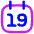 Date 19 Calendar Icon from Flex Neon Set